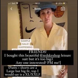 Red sky shop leisure suit - one of a kind sample